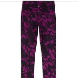Lululemon purple black cropped leggings